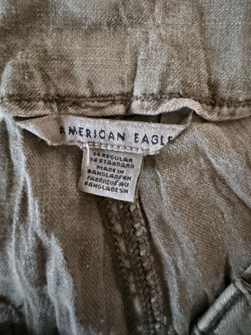 American Eagle Super Hi-Rise Cargo Linen Blend Joggers - Picture 3 of 7